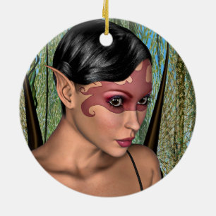Feen-Schmetterling Keramikornament