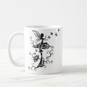 Feen Schmetterlinge Pilze Elfenzauber Wicca Natur Kaffeetasse