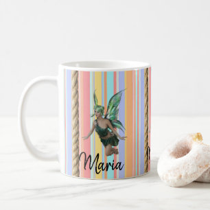 Feen-Seil Pastell-Streifen-Tasse Kaffeetasse
