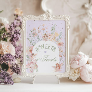 Feen Süßigkeiten und Leckereien Whimsical Lila Geb Poster