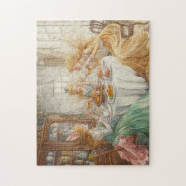 Feen-Teeparty Frühling Verzauberte Süßigkeiten Mag Puzzle