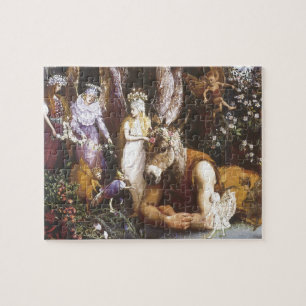 Feen-Titania und Bottom im Vintage-Stil Puzzle