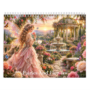 Feen und Blumen Einhorn-Kalender  Kalender