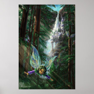 Feen- und Burgen Fantasy-Kunst Poster