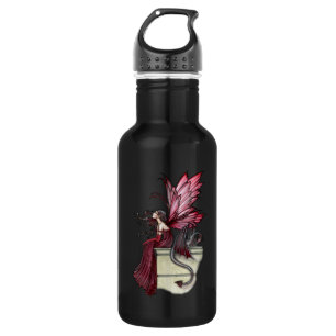 Feen- und Drachen-Fantasie-Kunst Edelstahlflasche