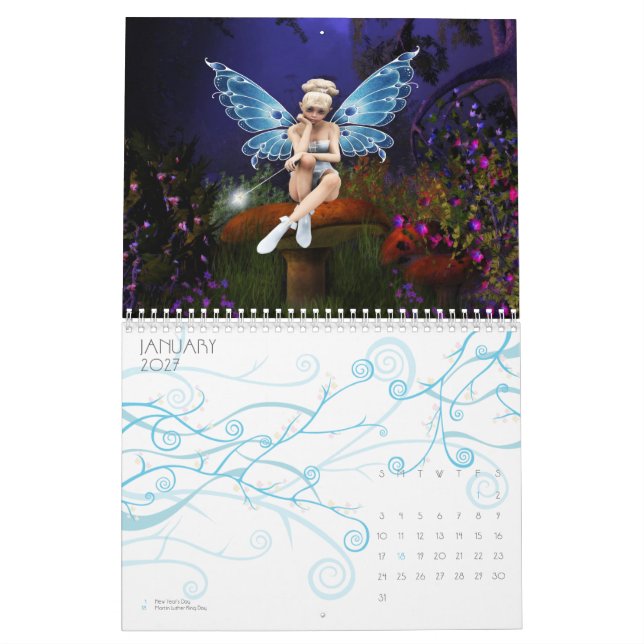 Feen und Engel 2008 Kalender (Jan 2027)