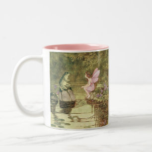 Feen- und Frosch-Kaffeetasse Zweifarbige Tasse