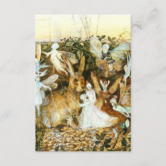Feen und Kaninchen Begleitkarte (Vorderseite)