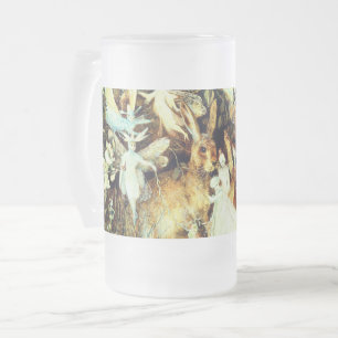 Feen und Kaninchen Mattglas Bierglas