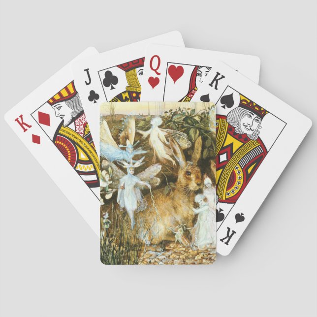 Feen und Kaninchen Spielkarten (Rückseite)