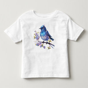 Feen-Vogel-Blumen-Aquarell-Clipart-73611 Kleinkind T-shirt