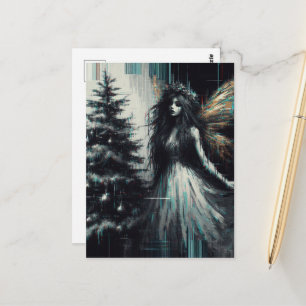 Feen-Weihnachts-Glitch Postkarte