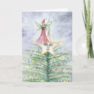 Feen-Weihnachtsbaum-Karte Feiertagskarte
