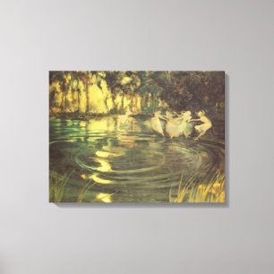 Feen wirbeln von Arthur Black, Vintage Feentanz Leinwanddruck