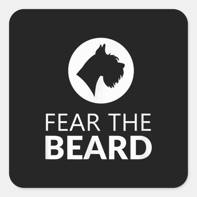 Feenbart lustiges Schnauzer Liebesgeschenk Quadratischer Aufkleber (Vorderseite)