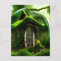 Feenenhaus in einer Glaswand im Mossy-Wald