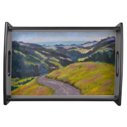 Feeneys Ranch-Ansicht von San Gregorio Serviertablett