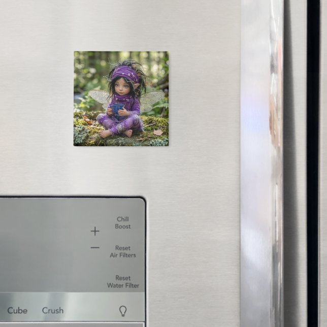 Feenfrau in Lila Magnet (In Situ (Kühlschrank))