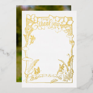 Feengarten-Dankeschön-Notizkarte Folieneinladung