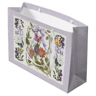 Feengarten Vintage-Schleife mit violetter Passions Große Geschenktüte