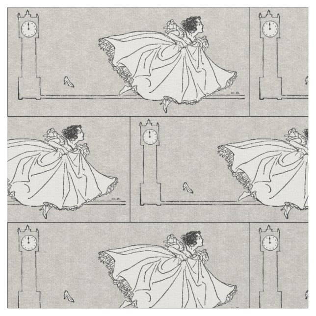 Feenhafte Geschichten-Vintages Aschenputtel-Gewebe Stoff (Nahaufnahme)