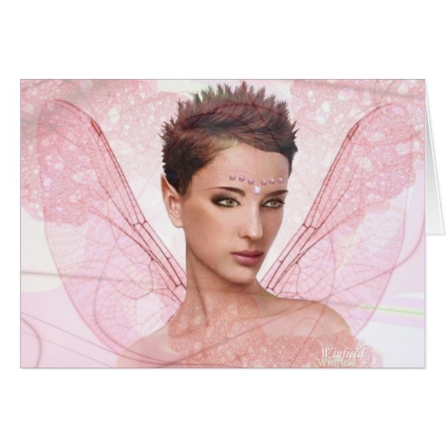 Feenhafte Karte - "Cassy" (freier Raum) (Vorderseite (Horizontal))