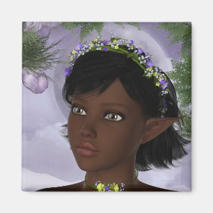 Feenhafte mit Blumenphantasie KRW Magnet