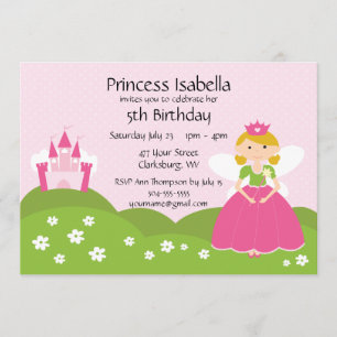 Feenhafte Prinzessin Birthday Einladung