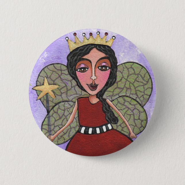 Feenhafte Prinzessin - Knopf Button (Vorderseite)