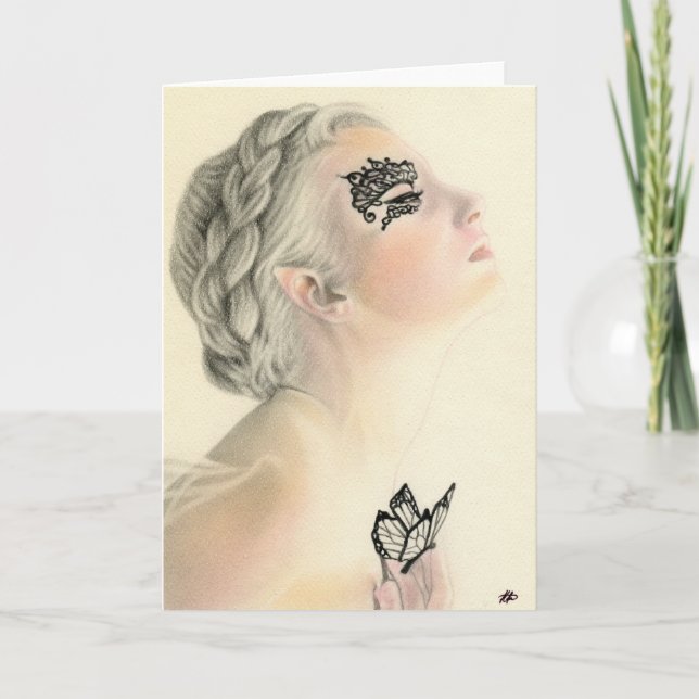 Feenhafte Schmetterlings-Gruß-Karte Karte (Vorderseite)