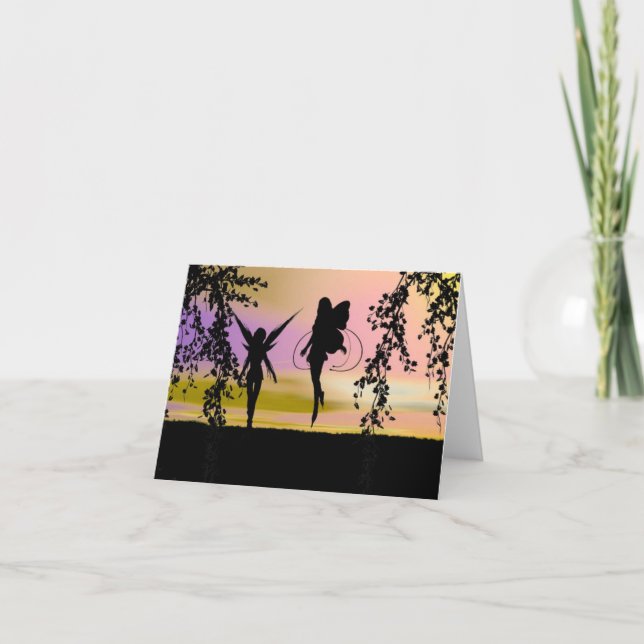 Feenhafte Schwestern Mitteilungskarten (Vorderseite)