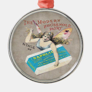 Feenhafte Seifen-Verzierung Silbernes Ornament