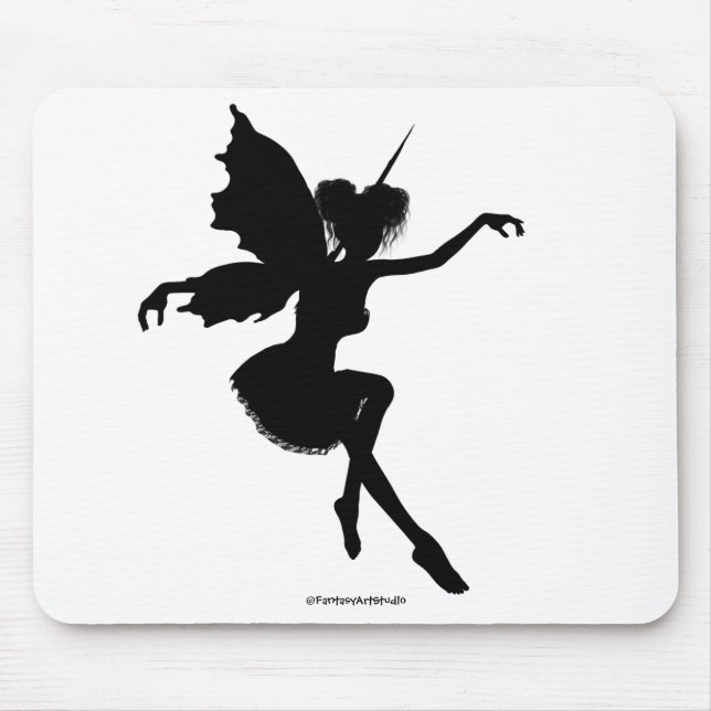 Feenhafte Silhouette-Pose 25 Mousepad (Vorne)