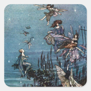 Feenhafte Tanz-Aufkleber Quadratischer Aufkleber