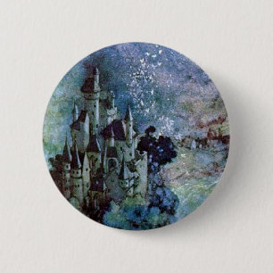 Feenhafter Land-Schloss-Knopf Button