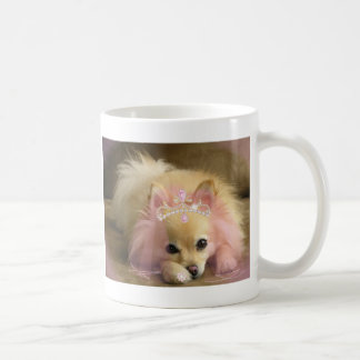 feenhafter Prinzessinhund mit Diamantkrone Kaffeetasse