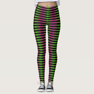 Feenhafter Streifen-schlechte Hexe-grüne und lila Leggings
