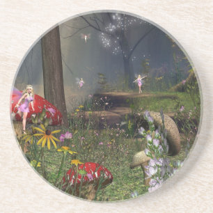 feenhafter WaldUntersetzer Sandstein Untersetzer