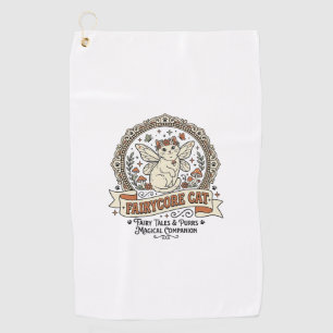 Feenhaftes Katze Feenhaftes Katze Vintage Vektor K Golfhandtuch
