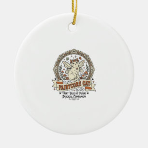 Feenhaftes Katze Feenhaftes Katze Vintage Vektor K Keramik Ornament