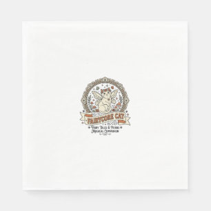Feenhaftes Katze Feenhaftes Katze Vintage Vektor K Serviette