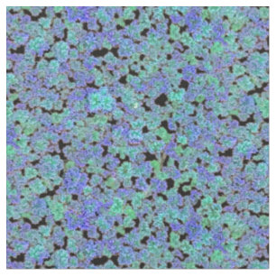 Feenhaftes Moos - Blau Stoff