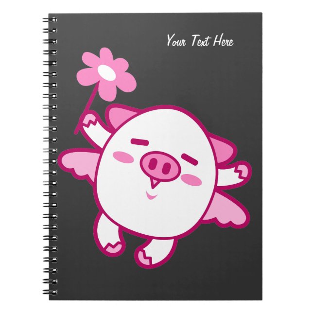 Feenhaftes Schwein-Notizbuch Notizblock (Vorderseite)