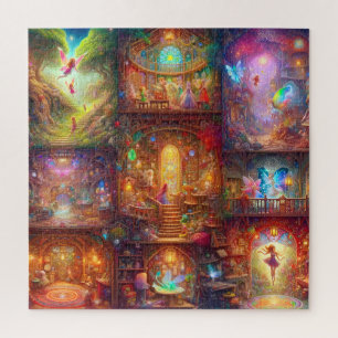 Feenhaus-Reich Magisches Feenwald-Haus Puzzle