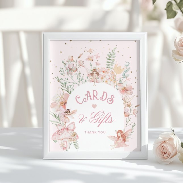 Feenkarten und Geschenke Whimsical Pink Geburtstag Poster (Von Creator hochgeladen)