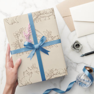 Feenkatze Vintage-Geschenkpapier verzaubert Geschenkpapier