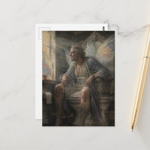 Feenkönig auf seinem Porzellan-Thron Postkarte