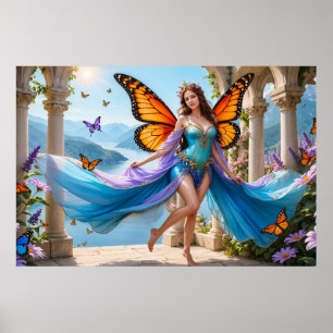 Feenposter mit Schmetterlingsflügeln (4) Poster