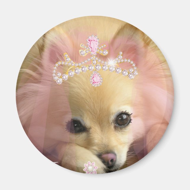 Feenprinzessin mit Diamantkrone Magnet (Vorne)
