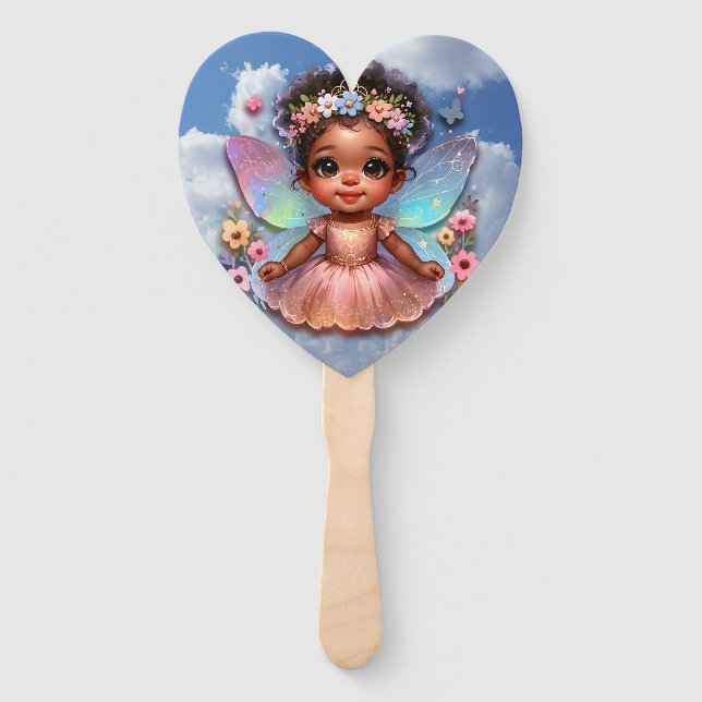 Feenprinzessin mit wunderschönen Flügeln Fächer (Vorderseite)